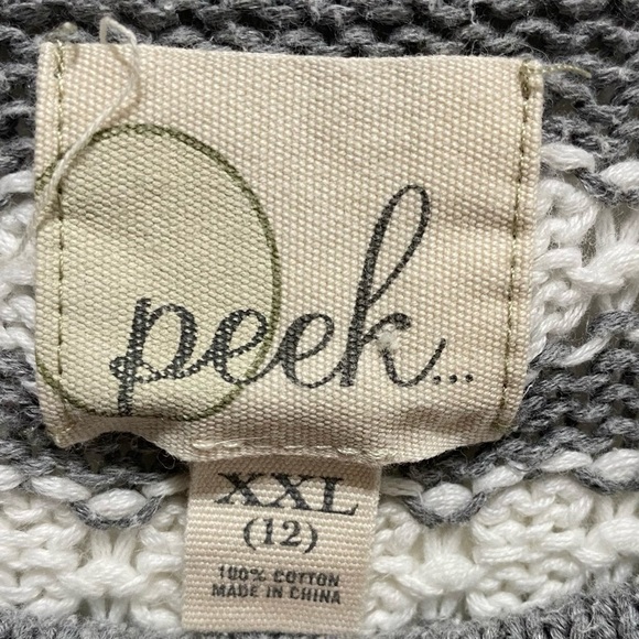 PEEK Striped Sweater Gray White Size XXL 12 🌟 - Picture 5 of 6